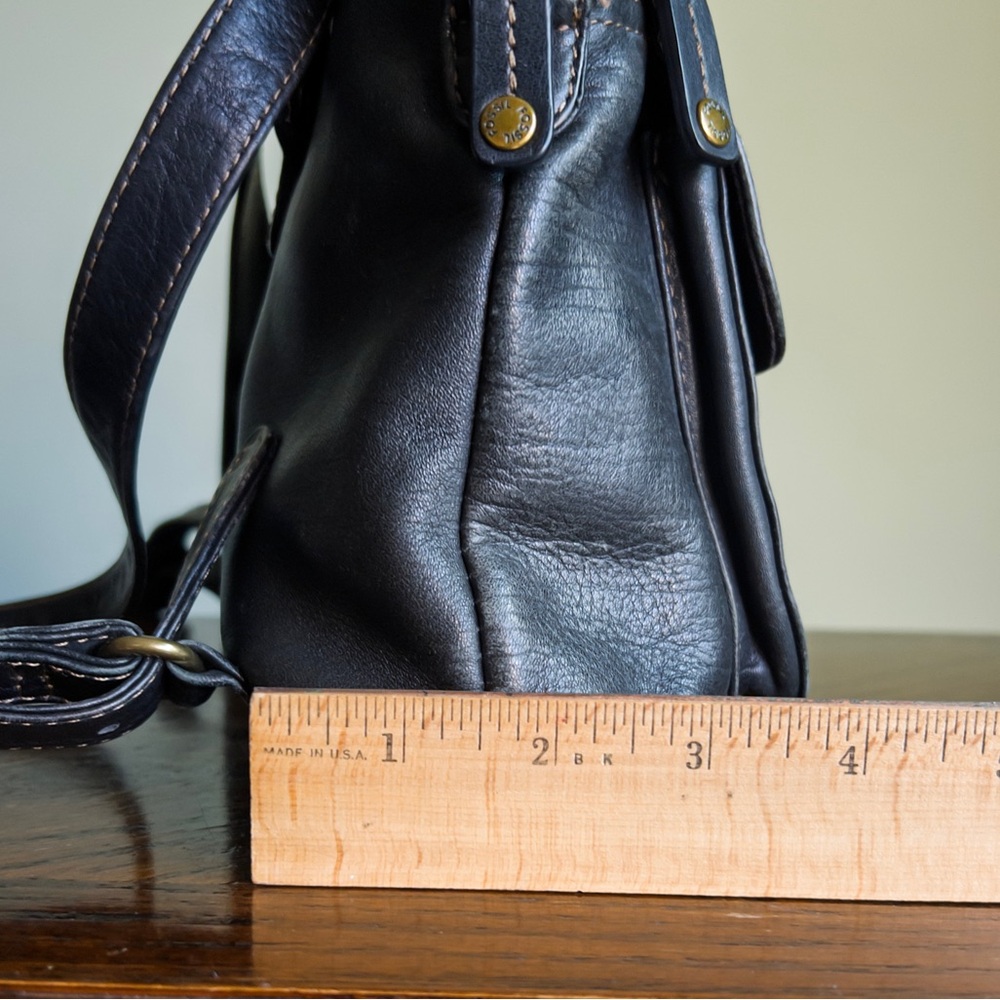 Vintage Mini Leather Backpack, Small Black Genuine Leather Backpack Purse - Picture 8 of 15